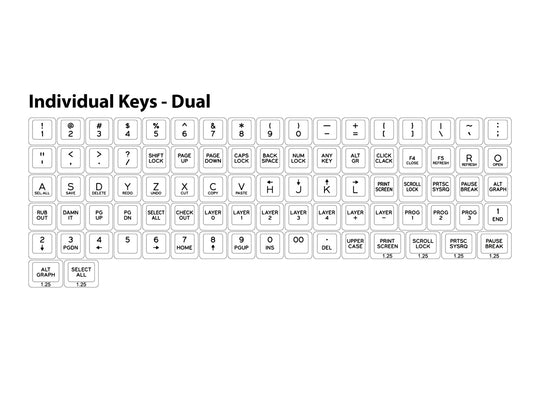 G20 Flex Individual Keycaps | Dual Legends