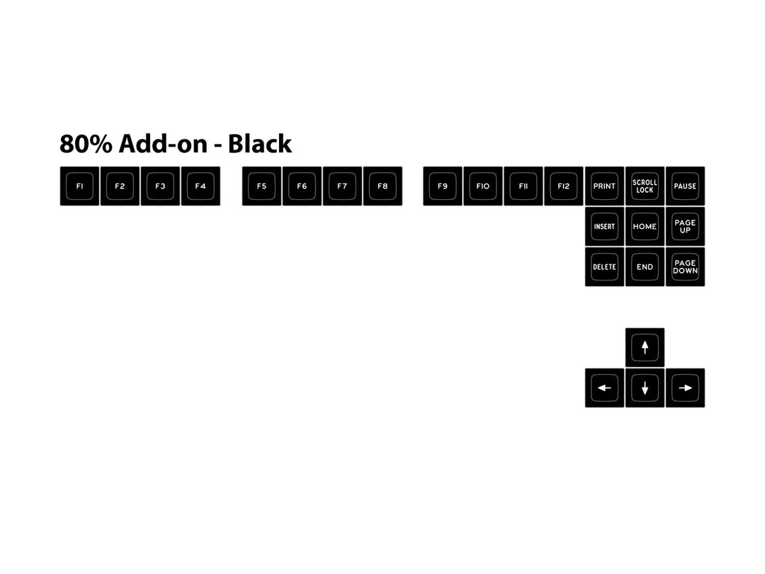 DSA WA (White) on NN (Black) / NN (Black) on WA (White) - Individual Keycaps