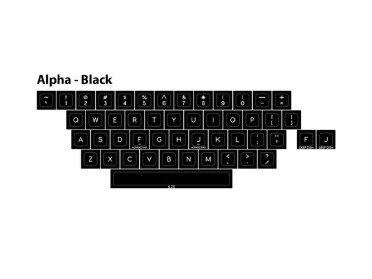 DSA WA (White) on NN (Black) / NN (Black) on WA (White) - Individual Keycaps