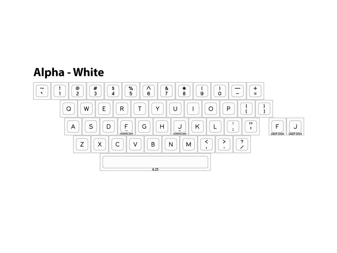 DSA WA (White) on NN (Black) / NN (Black) on WA (White) - Individual Keycaps