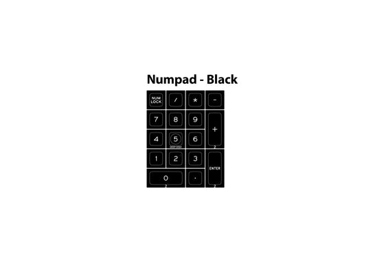 DSA WA (White) on NN (Black) / NN (Black) on WA (White) - Individual Keycaps