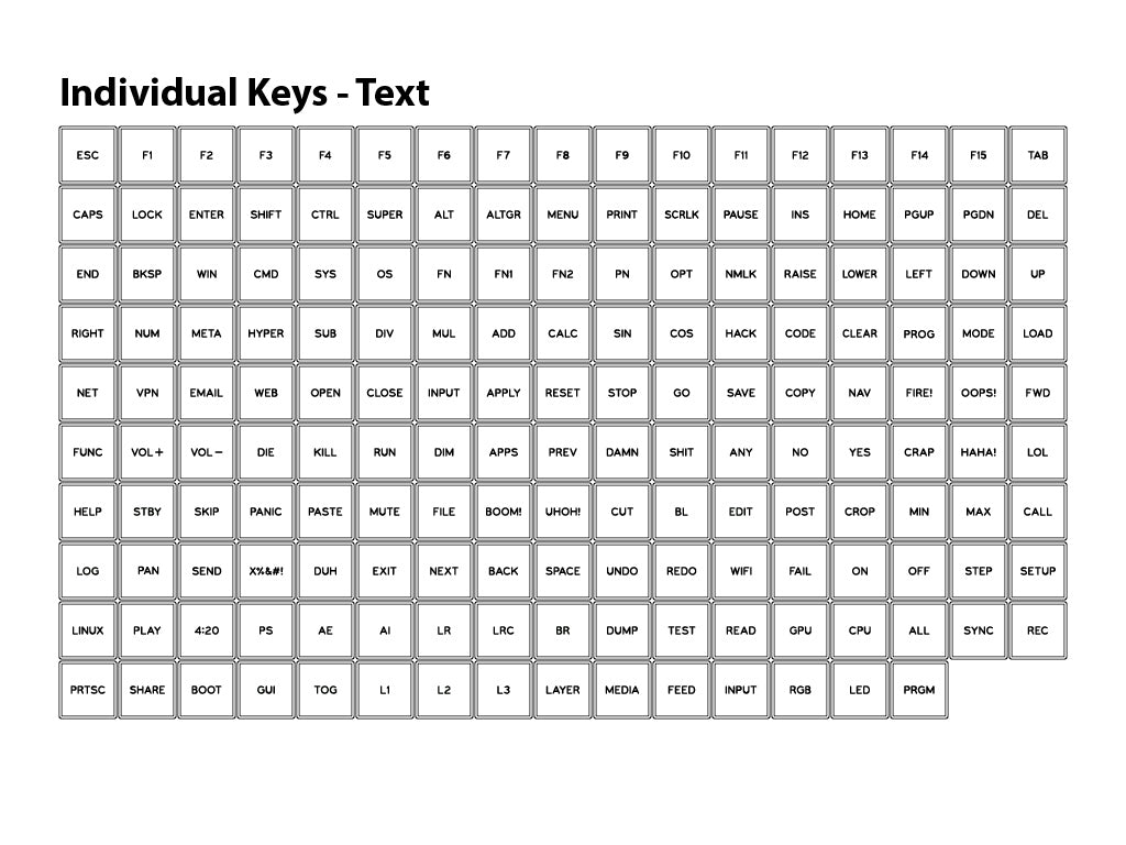 F10 Flex Individual Keys