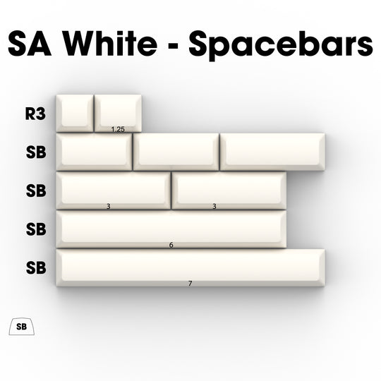 SA NN (Black) on WA (White) - Individual Keycaps