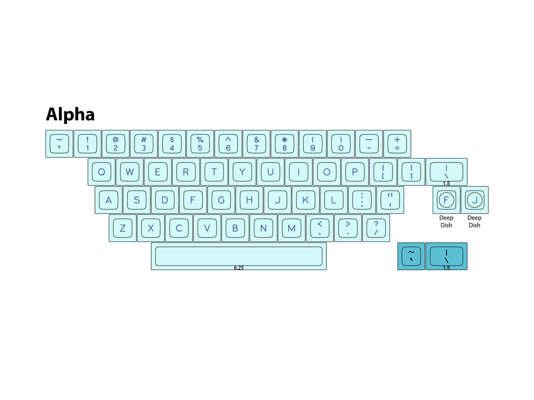 DSA Seafoam - Individual Keycaps