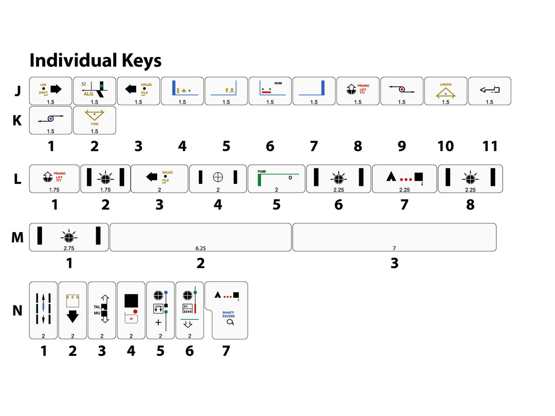 G20 "Semiotic" Single Individual Keys  | Alien Inspired