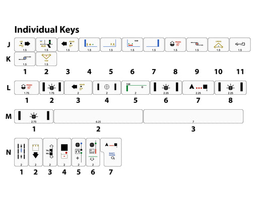 G20 "Semiotic" Single Individual Keys  | Alien Inspired