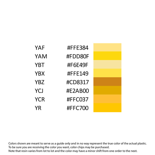 PBT Colors - Yellow